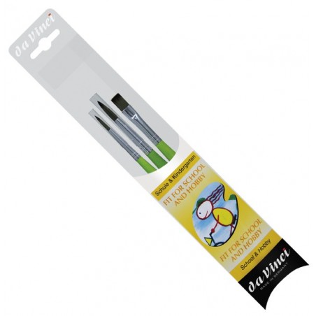 Set di Pennelli in Blister - Fit For School and Hobby - Da Vinci