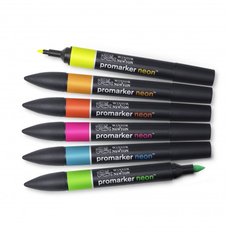 Pennarelli NeonMarker - set 6 Toni Fluorescenti - Winsor&Newton