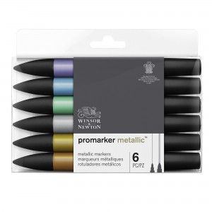 Pennarelli MetallicMarker - Set 6 Toni Metallizzati - Winsor&Newton
