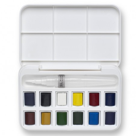 Acquerello Cotman Brush Pen Set - 12 Mezzi Godet - Winsor&Newton