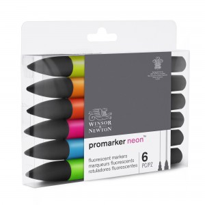Pennarelli NeonMarker - set 6 Toni Fluorescenti - Winsor&Newton