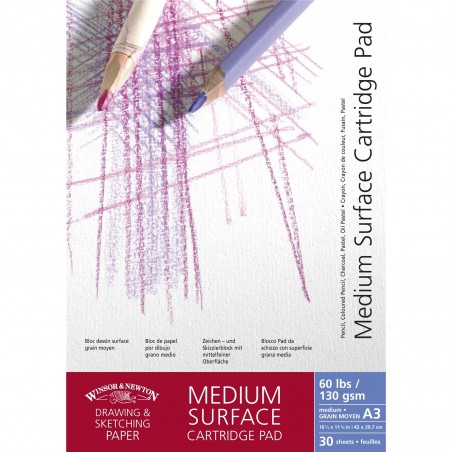 Blocco di Carta Medium Surface Cartridge Pad 130gr - 30 Fogli - Winsor&Newton