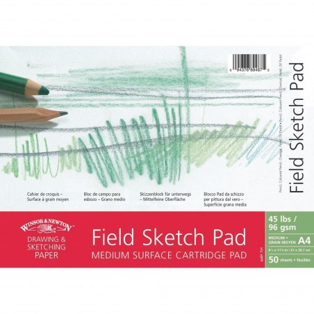 Blocco di Carta Field Medium Sketch Pad 96gr. - con Spirale - 50 Fogli - Winsor&Newton