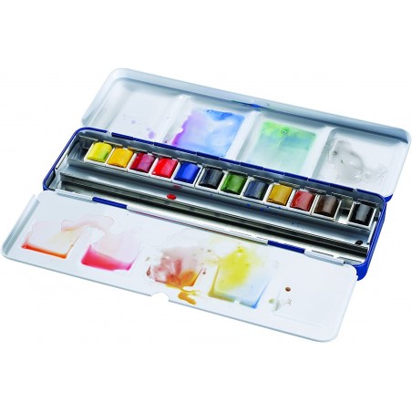 Acquerello Cotman Set Blue Box - 12 Mezzi Godet - Winsor&Newton
