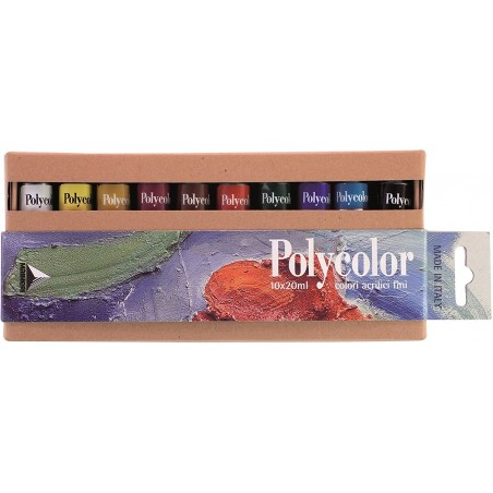 Acrilico Polycolor 20ml. - Confezione 10 colori - Maimeri