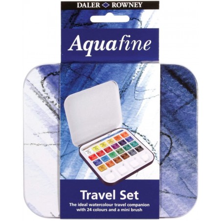 Acquerello Aquafine 1/2 Godet - Scatola in metallo 24pz. - Daler Rowney