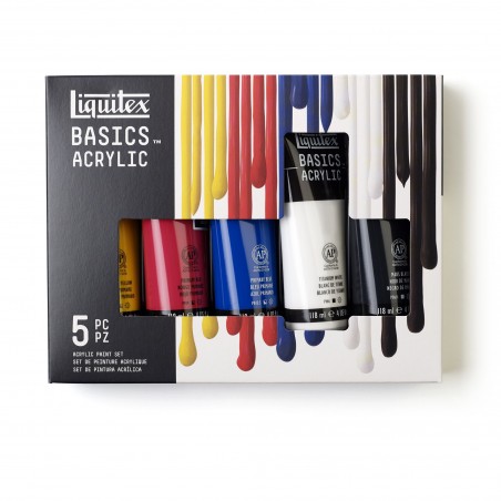 Acrilico Basics - Set 5 Primari - Liquitex