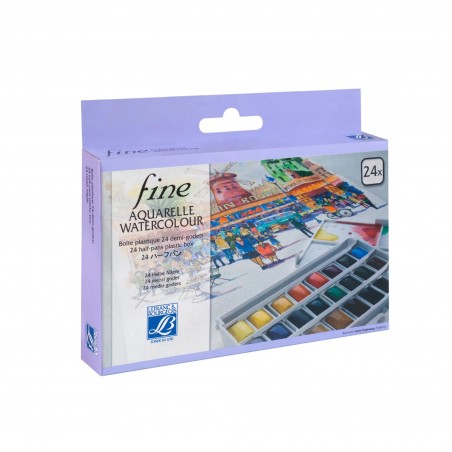 Acquarello Fine - Set 24 Mezzi Godet - LeFranc&Bourgeois