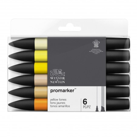 Pennarelli Promarker 6 Toni Gialli - Winsor&Newton