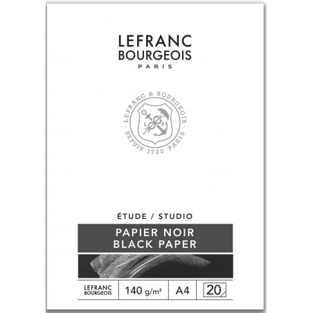 Blocco di Carta Nera per Disegno - 20 Fogli - 140gr. - Lefranc&Bourgeois