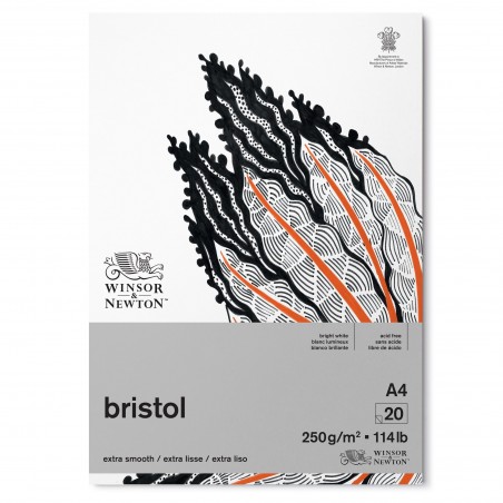 Blocco di Carta per Marker Bristol Extra-Liscia - 20 Fogli - 250gr. - Winsor&Newton