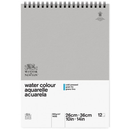 Blocco di Carta per Acquerello Classica a Spirale - 12 Fogli - 300gr. - Winsor&Newton