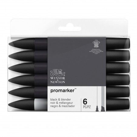 Pennarelli Promarker 6 Toni Black&Blender - Winsor&Newton