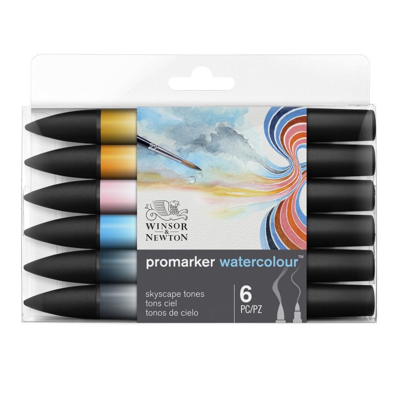 Pennarelli Promarker Watercolour - Set 6 Cielo - Winsor&Newton