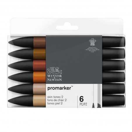Pennarelli Promarker 6 Toni Carne Set 2 - Winsor&Newton