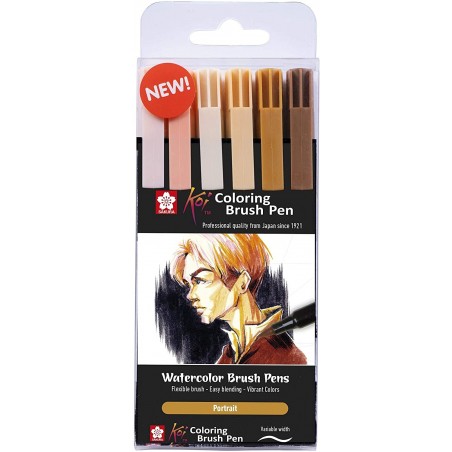 Pennarelli Koi Coloring Brush Set Ritratto - Sakura