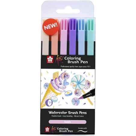 Pennarelli Koi Coloring Brush Set Sweets - Sakura