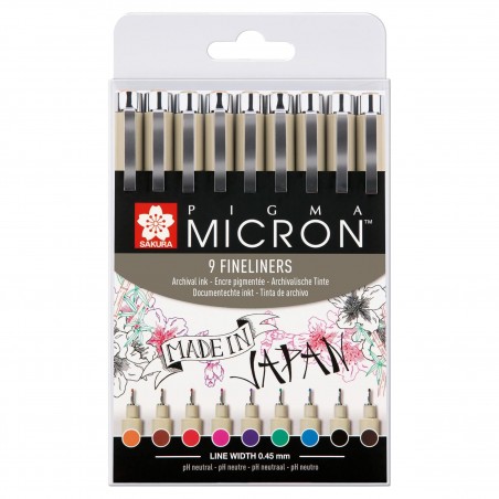 Penne Pigma Micron 05 Set 9pz. - Sakura