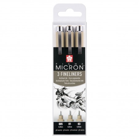 Penne Pigma Micron Nero Set 3pz. (005+01+03) - Sakura
