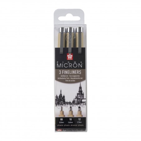 Penne Pigma Micron Nero Set 3pz. (08+10+12) - Sakura