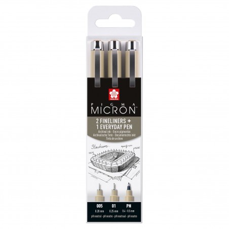 Penne Pigma Micron Nero Set Urban - Sakura