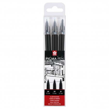Penne Pigma Pen Nero Set 3pz. - Sakura