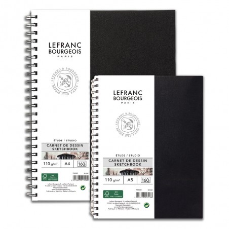 Taccuino da Disegno a Spirale - 80 Fogli - 110gr. - Lefranc&Bourgeois