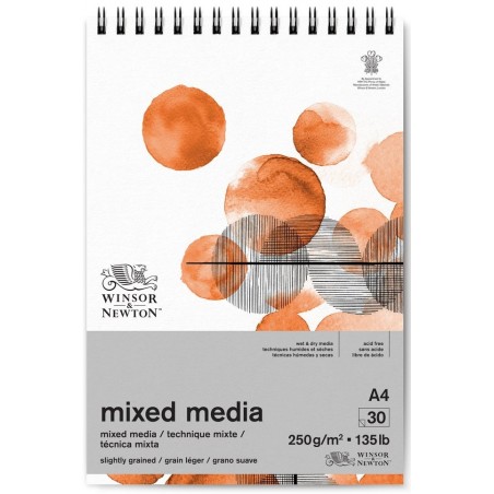 Blocco di Carta per Tecniche Miste - 250gr. 30 Fogli - Winsor&Newton