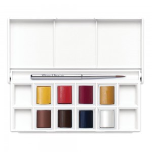 Acquerello Cotman Set Ritratto - 8 Mezzi Godet + Pennello - Winsor&Newton