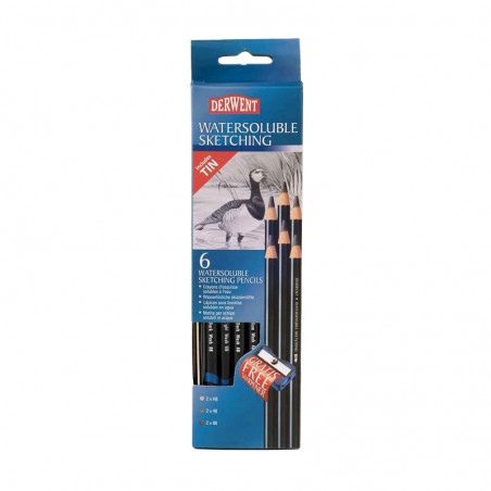 Matite da Schizzo Acquerellabili Watersoluble Sketching - 6pz. - Derwent