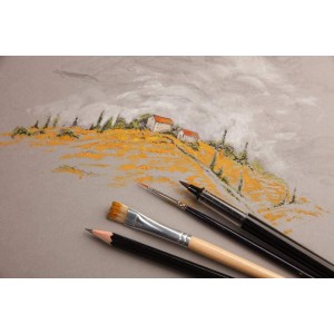 Blocco di Carta Paint On Grigio - A4 30 Fogli 250gr. - Clairefontaine
