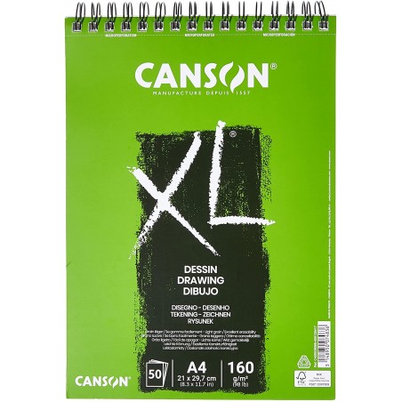 Blocco di Carta XL Drawing a Spirale 160gr. - Canson