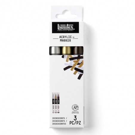 Pennarelli Paint Marker Set 3 Colori Iridescenti - Liquitex