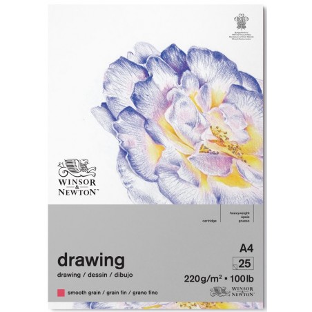 Blocco di Carta per Disegno Grana Liscia 220gr. 25 Fogli - Winsor&Newton