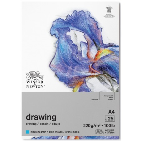 Blocco di Carta per Disegno Grana Media 220gr. 25 Fogli - Winsor&Newton