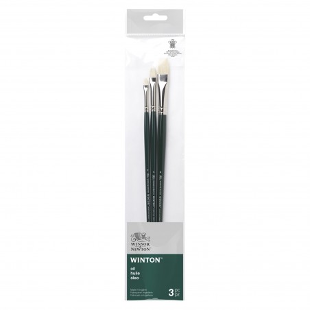 Pennelli Winton in Punta Piatto Corto Set 3 pz. - Winsor&Newton