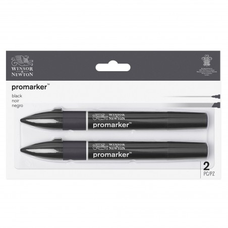 Pennarelli Promarker Confezione 2 Black - Winsor&Newton