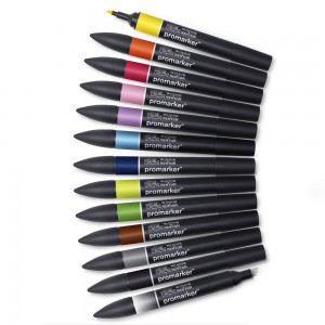 Pennarelli Promarker Set 1 - 12+1 Blender Omaggio - Winsor&Newton