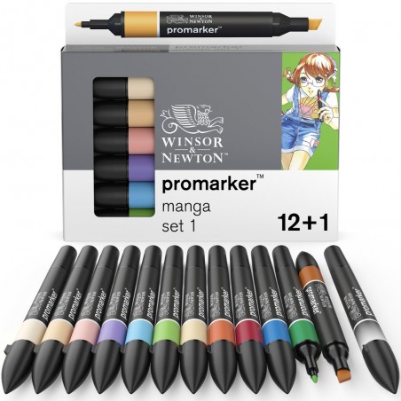 Pennarelli Promarker Manga Expansion Pack 1 - 12+1 Blender Omaggio