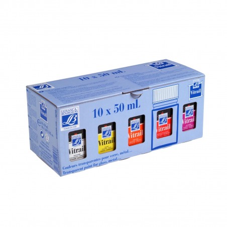 Colori per vetro Vitrail - Set 10pz. da 50ml.