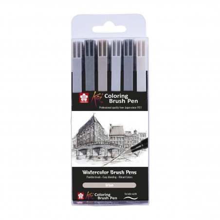 Pennarelli Koi Coloring Brush Pen - Set Urban