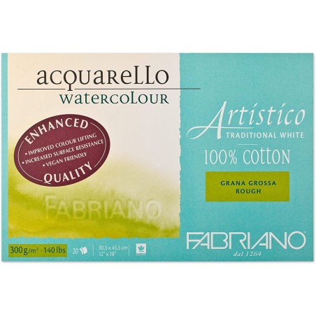 Blocco di Carta Artistico Grana Grossa 300gr. - 100%Cotone