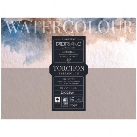 Blocco di Carta Watercolour Torchon Grana Grossa 300gr. - 20 Fogli