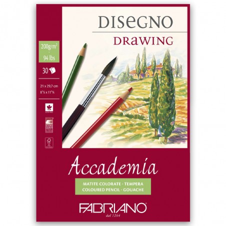 Blocco di Carta Disegno Accademia 200gr. - 30 Fogli