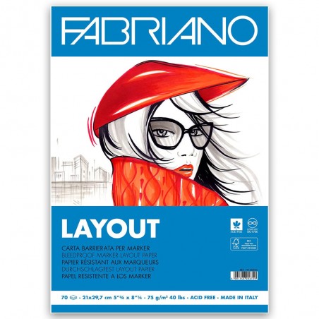 Blocco di Carta Layout per Marker 75gr. - 70 Fogli