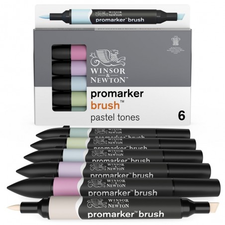 Pennarelli Brushmarker 6 Toni Pastello - Winsor&Newton