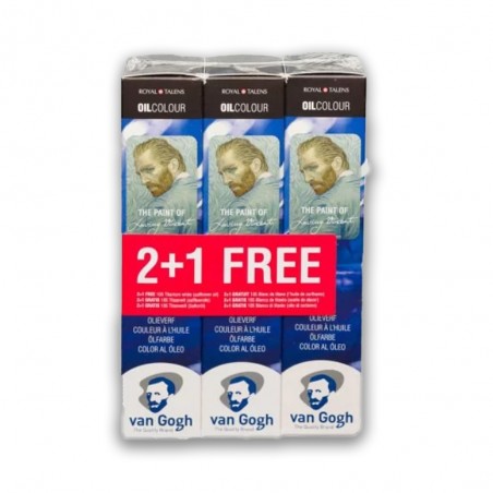 Colori ad Olio Van Gogh - Set Bianco di Titanio 200ml. 2+1 in omaggio