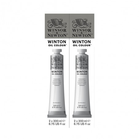 Colori ad Olio Winton - Set Bianco di Titanio 2 tubi da 200ml.