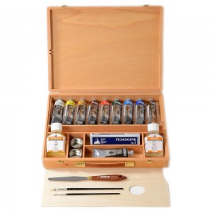 Cassetta Olio Classico Maimeri - 10 Tubi da 60ml. + Accessori