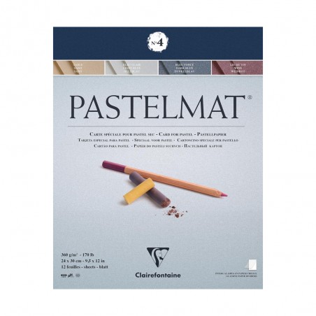 Blocco di Carta Pastelmat n°4 per Pastello, 12 fogli da 360gr. - Clairefontaine
